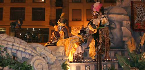 Christmas Fiesta for children Three Kings in Valencia, Spain