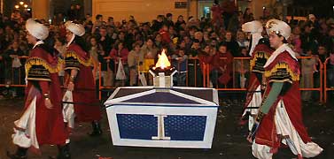 Christmas Fiesta for children Three Kings in Valencia, Spain