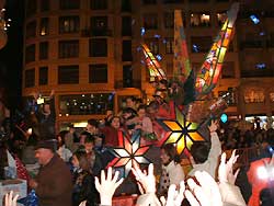 Christmas Fiesta for children Three Kings in Valencia, Spain