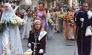 Parade of Glory of Semana Santa (Holy Week) in Valencia, Spain