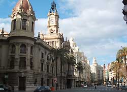 Plaza de Ayuntamento - one of the top sights of Valencia, Spain