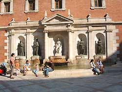 Plaza Patriarca - the ancient scholar's square surrounded by Rennaisance and Modernism