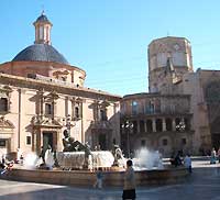 Plaza de la Virgin, the Basilica, Palau de Genralitat - Valencia, Spain