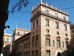 Plaza de la Virgin, the Basilica, Palau de Genralitat - Valencia, Spain