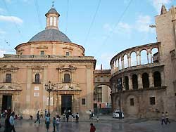 Plaza de la Virgin, the Basilica, Palau de Genralitat - Valencia, Spain