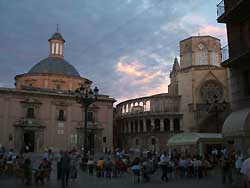 Plaza de la Virgin, the Basilica, Palau de Genralitat - Valencia, Spain